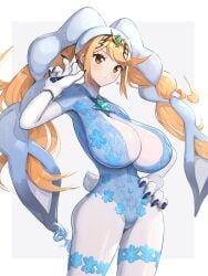 1girls bikini blonde_hair breasts core_crystal female gold_eyes gonzarez gonzarez1938 huge_breasts light-skinned_female light_skin long_hair mythra nintendo thick_thighs xenoblade_(series) xenoblade_chronicles_2