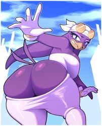 1girls anthro ass ass_focus beak big_ass big_butt bird butt_focus clothed clothed_female clothes clothing curvaceous curvy curvy_body curvy_female curvy_figure curvy_hips female female_only furry furry_female furry_only headband no_panties pants_down purple purple_body purple_fur purple_skin short_tail solo solo_female sonic_(series) sonic_riders sonic_the_hedgehog_(series) tail thick_hips thick_thighs thighs wave_the_swallow welwraith white_pants wide_hips wide_thighs