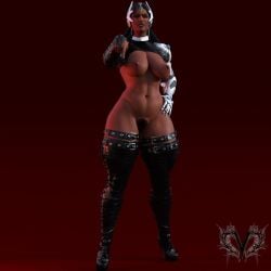 1girls 3d big_breasts blizzard_entertainment breasts dark-skinned_female dark_skin female femdom indian indian_female nipples overwatch pubic_hair pussy solo symmetra valentine_mafia3d