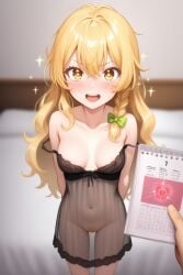 ai_generated braid breasts marisa_kirisame nightgown ovulation_tracker petite pubic_hair pussy sex_request small_breasts smaller_female thigh_gap touhou