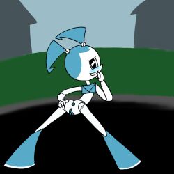 ass blush female jenny_wakeman legs_apart legs_spread looking_at_viewer lowres my_life_as_a_teenage_robot no_humans pussy robot showing_off spanky15 xj-9