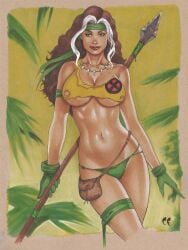 1girls anna_marie chris_foulkes curvaceous curvy curvy_body curvy_female curvy_figure female female_only hourglass_figure light-skinned_female light_skin marvel marvel_comics rogue_(x-men) savage_land solo solo_female straight_hair tagme voluptuous x-men