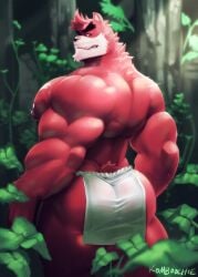 anthro ass bara big_ass cursedmarked furry gay kumatetsu male male_only muscles muscular solo solo_male tagme the_boy_and_the_beast