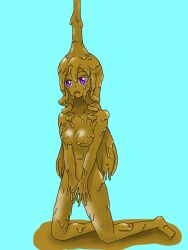 breasts covered_in_mud female female_only monster_strike mud muddy naked napoleon_(monster_strike) nude slowly_(artist) solo