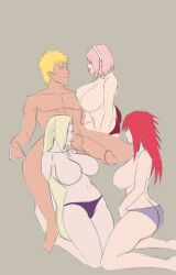 1boy 3girls bare_breasts big_ass big_breasts big_butt big_penis bikini boruto:_naruto_next_generations cheating cheating_wife female foursome handjob huge_breasts huge_cock ino_yamanaka male multiple_girls naruto naruto_(series) naruto_shippuden netorare ntr penis sakura_haruno tenshin-ta uzumaki_karin uzumaki_naruto