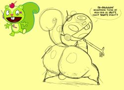 ass ass_focus big_ass big_butt breathotter bubble_butt butt cellulite happy_tree_friends huge_ass huge_butt male non-human nutty_(htf) sketch