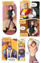 2boys age_difference animated comic disney english_text eugene_fitzherbert flynn_rider gay gif king_frederic male male_only penis phausto sex speech_bubble tagme tangled text yaoi