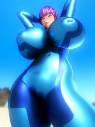 1girls 286c 3d ayane_(doa) big_breasts breasts dead_or_alive female female_only hourglass_figure human large_breasts light-skinned_female light_skin metroid outdoors purple_hair red_eyes short_hair zero_suit zero_suit_samus_(cosplay)