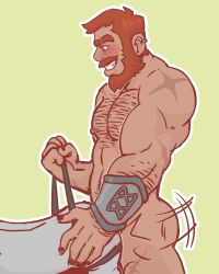 1boy 2d 2d_(artwork) ambiguous_gender ambiguous_penetration beard blush brown_hair burnsides chest_hair color colored dilf dominant_male domination ear_piercing facial_hair from_behind from_behind_position hair hairy hairy_male harness human magnus magnus_burnsides male male_penetrating male_penetrating_ambiguous moustache muscles muscular muscular_male nipples open_eyes penetration puri_porn purico scar scars sex sex_from_behind short_hair showing_teeth simple_background smile smiling standing teeth teeth_showing the_adventure_zone