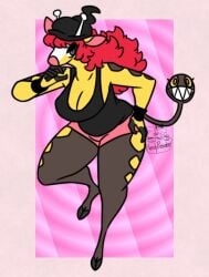 big_breasts breasts female girafarig nerdyreindeer pokémon_(species) pokemon tagme