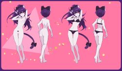 animal_ears areolae bra breasts cat_ears cat_tail catgirl heterochromia indie_virtual_youtuber light-skinned_female light_skin long_hair medium_breasts nekomimi nipples nude nude_female panties purple_eyes purple_hair purple_nipples purple_pussy red_eyes reference_image reference_sheet thick_thighs totless_(vtuber) tsuki_kimura virtual_youtuber vrchat vrchat_avatar vtuber white_skin