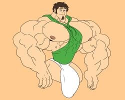 abs bara biceps bodybuilder edd_(eddsworld) eddsworld human hyper hyper_bulge hyper_muscles hyper_penis hyper_testicles male male_focus male_only muscle muscles muscular muscular_arms muscular_male nipples omn10usly pecs veins