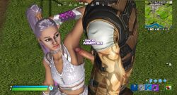 1boy 1girls 3d ariana_grande ariana_grande_(fortnite) armpit_sex armpits female fortnite game_ui male penis straight unseen_male_face yourenotsam