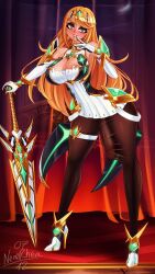 mythra from xenoblade (series) by nenerhea