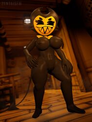 1girls 3d bendy bendy_and_the_ink_machine bendy_fem big_breasts bow bowtie darling_(cally3d) demon demon_tail devil female female_only ink large_breasts naked nude rule_63 sfm sharp_teeth smile source_filmmaker south_shaed_(dreams_come_true_studio) thick_thighs thighs wide_hips zentaisfm