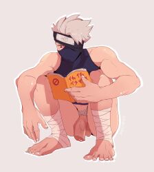 fabssdaf hatake_kakashi headband kakashi_hatake male male_focus male_only mouth_mask naruto reading