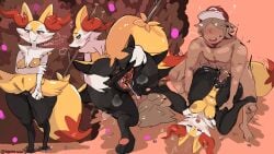 2022 anthro bodily_fluids braixen breasts brown_hair canid canine clothing cunnilingus duo female female_penetrated fur furry genitals hair hat headgear headwear hi_res human interspecies kento-kun kentowan looking_pleasured male male/female male_human/female_anthro male_human/female_pokemon male_penetrating male_penetrating_female mammal nintendo nipples oral pawpads penetration pokémon_(species) pokemon pokemon_(species) pokephilia pussy red_eyes saliva saliva_string sex simple_background spread_pussy spreading sweat tanuk_kun vaginal_penetration video_games yellow_body yellow_fur