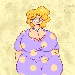 1girls angel_sinz big_ass big_breasts cleavage clothed clothing eyeshadow female female_only milf mom_(the_binding_of_isaac) solo solo_female the_binding_of_isaac thick_thighs tight_clothing wide_hips