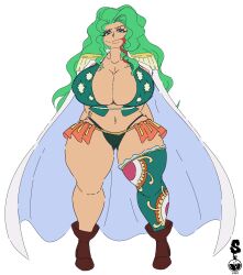 1girls 2020 ass ass_visible_through_thighs bangs belly belly_button big_ass big_breasts big_butt big_hair bikini boa_sandersonia boots breasts butt cape cleavage clothed clothes clothing collarbone curvy eyelashes facing_viewer female female_focus female_only forked_tongue front_view full_body green_eyes green_hair hebi_hebi_no_mi,_model:_anaconda highres hips hourglass_figure huge_ass huge_breasts huge_butt human human_only humanoid large_ass large_breasts large_butt legwear lips long_hair long_tongue looking_at_viewer navel one_piece parted_bangs revealing_clothes shoulder_pads shounen_jump simple_background skimpy smile smug snake_tongue solo solo_female stocking superix swimsuit thick thick_ass thick_lips thick_thighs thighhighs thighs tongue tongue_out voluptuous watermark wavy_hair white_background wide_hips