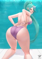 1girls 2022 absurd_res artist_signature ass butt female female_only green_eyes green_hair hair_ornament hips kaos_art large_ass large_breasts long_hair long_ponytail nintendo pneuma_(xenoblade) ponytail sideboob slim_waist thick_thighs thighs wide_hips xenoblade_(series) xenoblade_chronicles_2