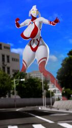 3d 3d_(artwork) artist_request big_breasts breasts fat_ass female giantess heroine high_heels huge_breasts large_breasts milf mother mother_of_ultra nipple_bulge nipples pose posing pussy solo thick thick_ass thick_thighs ultraman_(franchise) voluptuous wide_hips