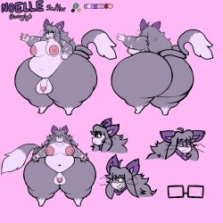 atsuinekowo balls big_ass big_breasts big_penis breasts bubble_butt female furry futa futanari gynomorph intersex noelle_(atsuinekowo) penis pokemon purugly