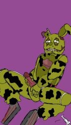 1boy animatronic dick erection five_nights_at_freddy's five_nights_at_freddy's_2 five_nights_at_freddy's_3 fnaf jerkingoff male male_only penis robot solo solo_focus springtrap springtrap_(fnaf)