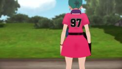 3d animated ass bandage bikini blue_eyes bouncing_breasts braid braided_ponytail breasts bulma_briefs dancing dragon_ball dress female_focus forest mp4 music nature nipples panties pink_dress ribbon shounen_jump sound swimsuit teenager underwear video webm