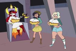 breast_expansion da-fuze female hekapoo high_heels huge_breasts jackie_lynn_thomas janna_ordonia skin_color_change star_vs_the_forces_of_evil superboobs thick_thighs transformation twinning