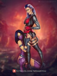 2d 2girls assassin athletic athletic_female big_breasts black_hair breasts busty cleavage cleavage_cutout clothed clothes clothing curvy dark_hair edenian eyes female female_focus female_only fit hair huge_breasts humanoid hybrid iray klassic_mileena klassic_sindel kunoichi large_breasts legs leotard mask midarteli midway midway_games mileena monster monster_girl mortal_kombat mortal_kombat_2 mortal_kombat_3 navel netherrealm_studios outworld outworlder queen render royalty short_hair sindel tarkatan thick thick_legs thick_thighs thigh_highs thighhighs thin_waist voluptuous watermark wide_hips