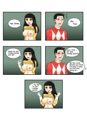 breasts comic_page jason_lee_scott mighty_morphin_power_rangers power_rangers red_ranger trini_kwan yellow_ranger yueokinawa