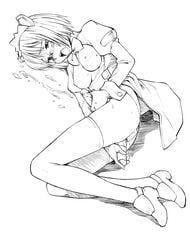 1futa 2k-tan breasts cum dildo futa_only futanari futasub glasses hinemosu hinemosu_notari intersex masturbation monochrome nipples os-tan solo solo_futa