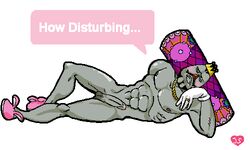 1boy abs beard color crown english erection facial_hair gloves grey_skin heart humanoid humanoid_penis jewelry katamari_damacy king_of_all_cosmos lowres lying male male_nipples male_only muscle muscular_male mustache necklace nude_male pecs penis pixel ring shaved_crotch slippers solo speech_bubble uncensored