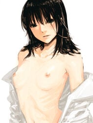 breasts flat_chest open_clothes open_shirt original shirt