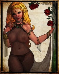 blonde_hair evil graendal jewelry seamas_gallagher see-through see-through_clothing see-through_top sorceress tagme villain wheel_of_time