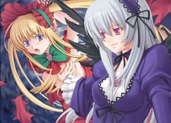 2girls female female_only multiple_girls rozen_maiden shinku suigintou tagme