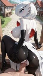 1boy 1boy1girl 1girls ai_generated allardice alternate_breast_size alternate_costume animated athletic_female big_ass big_breasts big_penis blue_eyes bouncing_ass bouncing_breasts civitai from_behind gardevoir grabbing_own_ass heels huge_breasts huge_cock human human_on_humanoid human_on_pokemon human_penetrating light-skinned_male looking_at_viewer outdoors pokemon pokemon_(species) ripped_pantyhose table_sex tagme vaginal_penetration video white_hair
