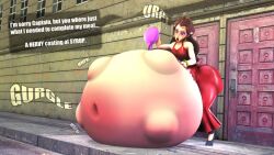 3d 3d_(artwork) 3d_background 3d_model 3d_render ambiguous_prey belly belly_button big_ass bracelet bracelets brown_hair brown_hair_female brunette brunette_female dialogue dialogue_bubble earrings english_text exposed_belly exposed_belly_button female female_focus female_only female_pred female_predator gigantic_belly hand_on_stomach human hyper hyper_belly lipstick makeup mario_(series) nintendo open_mouth pauline prey_bulge red_dress ripped_clothing same_size_vore shamefullmaker12 sound_effects squirming_gut squirming_prey stomach_bulge swallowed_alive swallowed_whole tagme unknown_prey vore