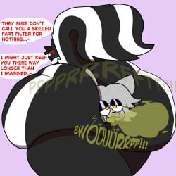 all_the_way_through_fart anal_vore ass ass_bigger_than_head burping burping_fart canis dialogue domestic_dog english_text fart fart_fetish fart_filter fart_slave farting femboy furry furry_male glasses hoodie_only hyper hyper_ass ilum_(thatonesillydoggo) male skunk skunk_tail tagme thick_thighs valance_(hyperfreakfem) vore walking