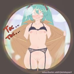 hatsune miku from vocaloid by piutahayo