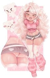 1girls ass ass_bigger_than_head ass_focus ass_visible_through_thighs big_ass big_thighs bubble_ass bubble_butt character_request clothed copyright_request cute cute_face cute_fang fat_ass female female_only huge_ass huge_butt huge_thighs legs massive_ass massive_thighs medium_breasts niucniuc panties shorts shortstack thick_ass thick_legs thick_thighs thigh_highs thighs thunder_thighs thunderthighs upskirt wide_hips wide_thighs