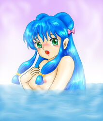 blue_hair bow female female_only human ranma_1/2 shampoo_(ranma_1/2) small_breasts solo tagme u1 water