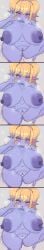 1boy 1girls big_areola big_nipples blonde_hair blush breast_milk_squirt breasts cum cum_in_pussy cum_inside disembodied_penis ejaculation foreskin gritted_teeth hand_on_own_breast huge_breasts human lactating lactating_during_sex lactation league_of_legends male_pov micropenis orgasm orgasm_face penis phimosis pointy_ears poppy pov pussy red_eyes sex shortstack small_penis small_penis_adoration steamy_breath sweat vaginal_penetration wide_hips yordle