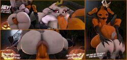 3d_(artwork) absurd_res anal anal_sex angry anthro anus ass assisted_exposure avian balls big_anus big_balls big_breasts big_butt big_penis bird bottomwear breasts butt_grab cedric_nightshade_(furchev) clothed clothing clothing_lift cock_vore comic corvid corvus_(genus) crow crown demon dialogue digital_media_(artwork) dominant dominant_male dress duo fatal_vore feathers feet female flexible food foot_on_butt forced forced_exposure forced_oral foreskin foreskin_play fruit furchev genitals glowing glowing_eyes hand_on_butt headgear hellaverse helluva_boss helpless hi_res hot_dogging huge_balls huge_cock hyper hyper_balls hyper_breasts hyper_butt hyper_penis jack-o'-lantern light looking_back male male/female moonlight night nude_male oral oral_penetration orange_body orange_eyes orange_feathers oscine owl owl_demon partially_clothed partially_clothed_anthro partially_clothed_female passerine penetration penile penile_penetration penis pink_clothing pink_dress plant pumpkin pumpkin_patch queen questionable_consent rape rear_view royalty rude sex size_difference skirt skirt_lift source_filmmaker_(artwork) splits spread_legs spreading stella_(helluva_boss) submissive submissive_female tail tail_feathers text thigh_sex tiara vore white_body white_feathers