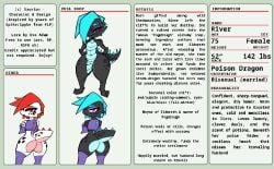 acne barely_visible_genitalia belly bisexual_female blue_hair character_bio character_sheet dragon eve_adam eyeshadow female lore married_female married_woman mother_(lore) nude original_character red_hair reference_sheet river_(saurian) saurian_(artist) shortstack shortstack_female solo_female stockings thick_thighs thighhighs vagina vagina_peek wide_hips
