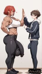 1futa 1futanari ai_generated athletic athletic_futa big_ass big_balls big_breasts big_penis bigger_female bigger_futa bulge bulge_through_clothing dark-skinned_futa flaccid flaccid_penis full_body futa_is_bigger futa_on_male futa_only futa_with_male futadom futanari huge_balls huge_breasts huge_cock hyper_balls hyper_penis large_balls large_breasts large_penis long_penis massive_breasts massive_penis muscular muscular_female muscular_futa penis_size_difference side_view thick_thighs tight_clothing veiny_penis