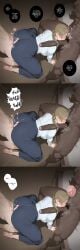 1girls 2boys 3koma buttjob buttjob_over_clothes cheating cock_sucking cuckold cuckold_orgasm cum cum_leaking cum_on_ass dark-skinned_male dark_skin doggy_position english_text generic_dark-skinned-muscular_male glasses huge_cock in_front_of_cuckold interracial light-skinned_female light-skinned_male light_skin lusty_voyage_(ntrman) netorare ntrman original penis_size_difference pitiful_ejaculation plunder small_penis small_penis_humiliation soraoraora tattoos weak_ejaculation