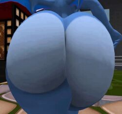 1girls 3d animated ass big_ass blue_skin bubble_butt ferialexonar gif huge_ass running tagme