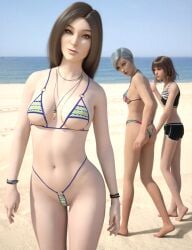 3d 3d_(artwork) beach bikini breasts chloe_price daz3d daz_studio distracted_boyfriend jealous life_is_strange max_caulfield meme panties pin3d rachel_amber small_breasts summer swimsuit