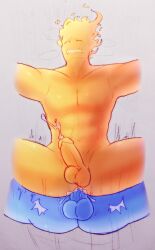 2boys 2d anal_sex ass balls bodily_fluids cum_in_ass cum_inside dick ejaculation erection gay grillby male male/male male_only muscular penetration redeyedgazer sex tagme undertale undertale_(series)